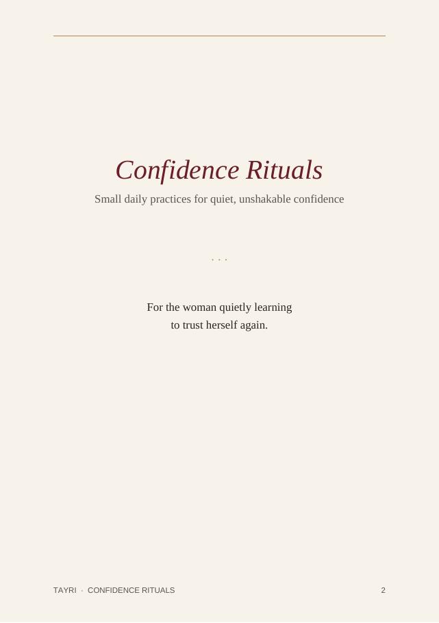 Confidence Rituals — page 2 preview